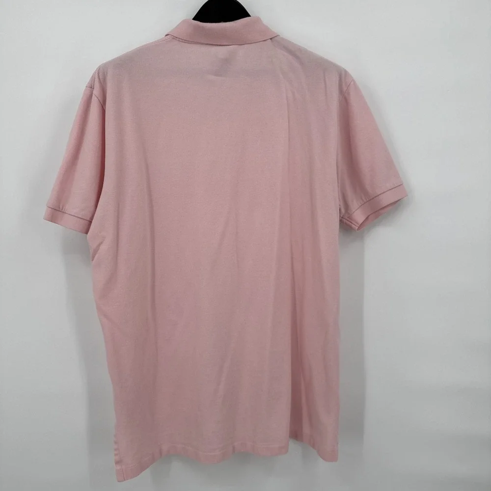 Polo Ralph Lauren Mens Pink Cotton Short Sleeve Polo Shirt‎ Size X Large Vintage